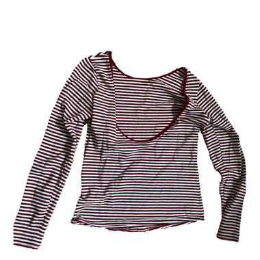 Striped backless top