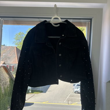 Black Studded Denim Jacket