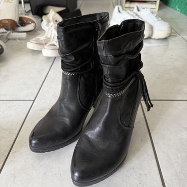 Schwarze Damen Stiefeletten