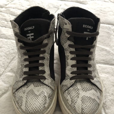 silberne snakeprint sneakers (eco)
