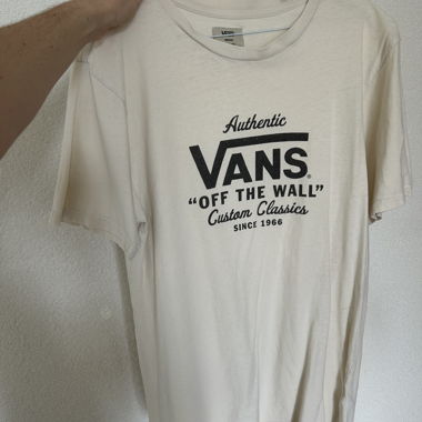 T-shirt Vans crème/blanc cassé