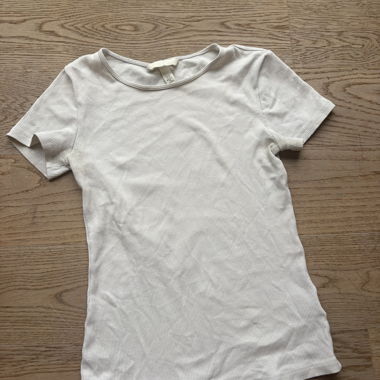 T-shirt a coste bianco H&M XS