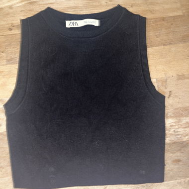 Zara Black Knit Top