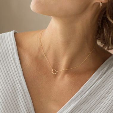 Collier en argent avec anneau