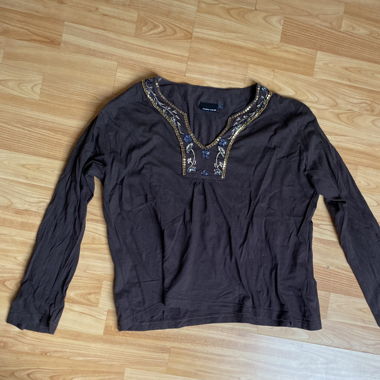 Langarmshirt mit Pailletten