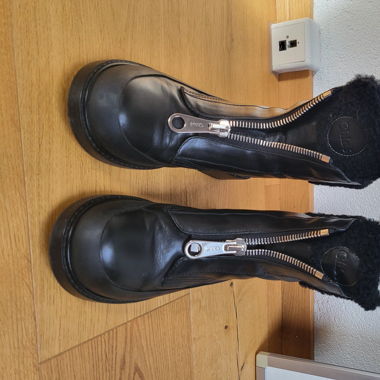 CHLOE Lederstiefeletten Lammfell "Roy"