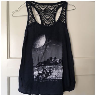 Navy Hollister printed tank top