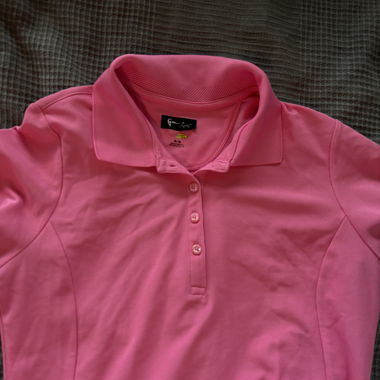 Pink women's sports polo shirt