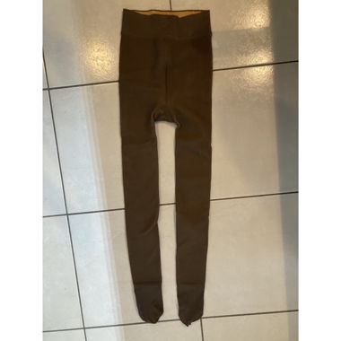 Gefütterte Strumpfhose one size braun