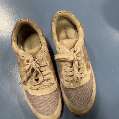 Glitzer-Sneaker beige