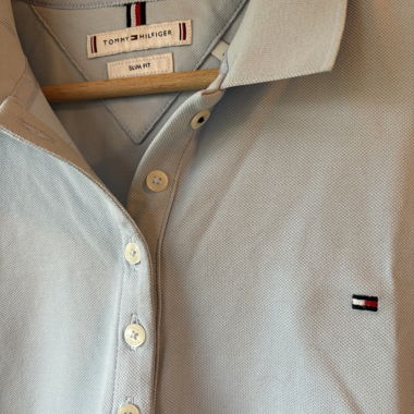 Polo slim fit Tommy Hilfiger azzurra
