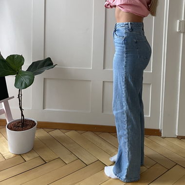 H&M Wide High Waist Jeans adjustable