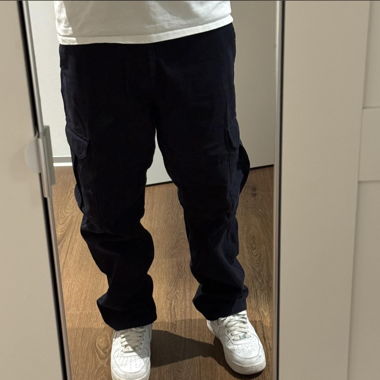 Cargo-Hose beige & blau