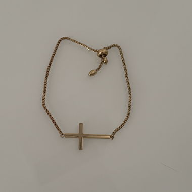 Bracelet croix couleur or