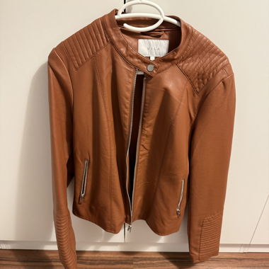 Giacca in pelle marrone Taglia 38 NUOVA