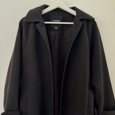 Manteau en laine noir