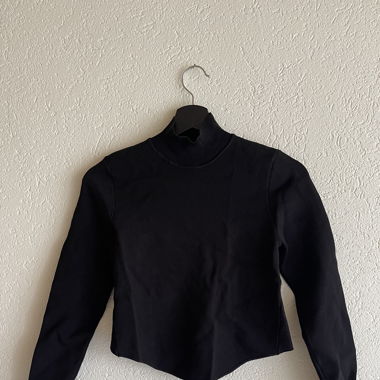 Zara Black Open-Back Knit Top 