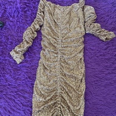 Abito mini paillettes oro