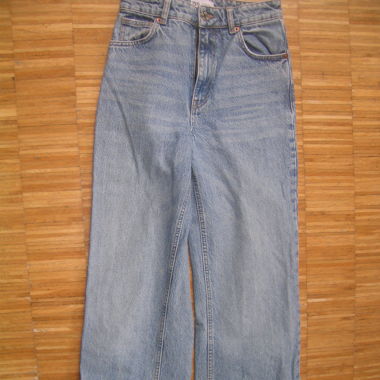 weite Jeans für lange Beine, hellblau, ZARA