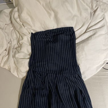 Blue striped dress