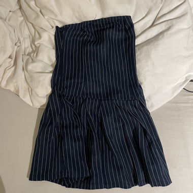 Blue striped dress