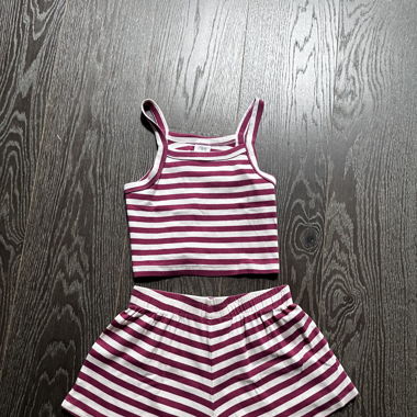 Zara rot weiss gestreiftes Pyjama