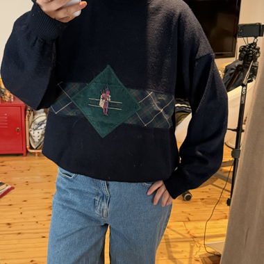 Wool Sweater with Embroidery