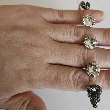 Silber schlangen ring
