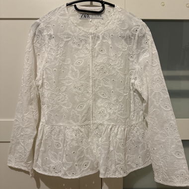 Giacca in pizzo Zara bianca