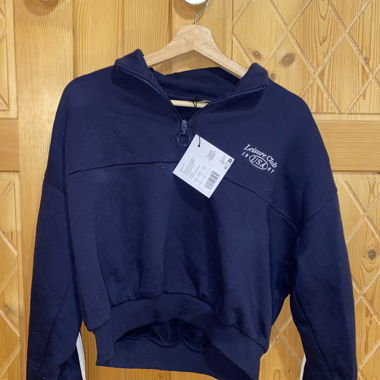 Maglione Half-Zip blu scuro