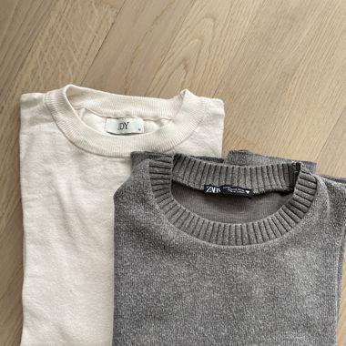 Doppelpack Pullover beige/grau