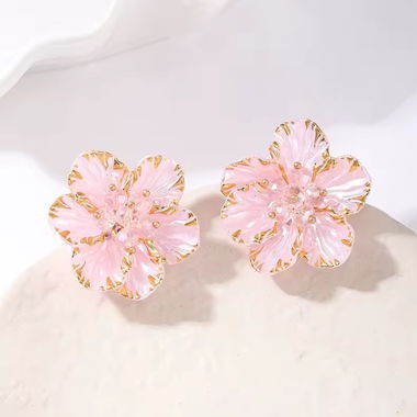 Candy Glasperlen Blumen Ohrringe