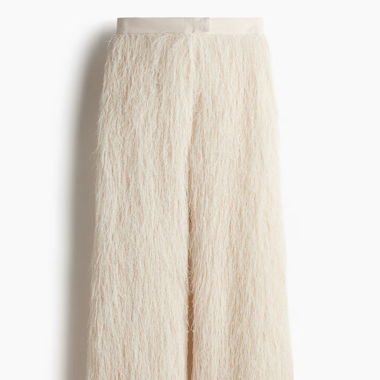 Pantalon à franges blanc