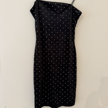 Abito Nero con Strass
