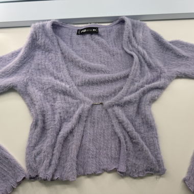 Cardigan moelleux couleur lilas