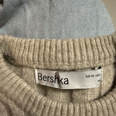 Bershka Strickpullover beige