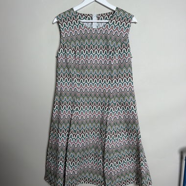 Patterned sleeveless dress