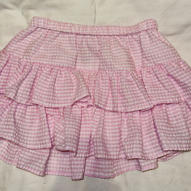 Pink Ruffled Mini Skirt