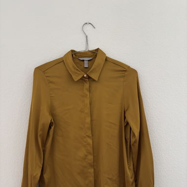 Camicia in seta senape