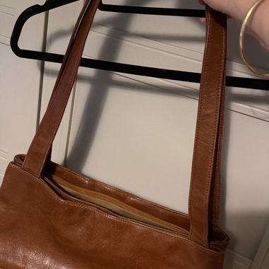 Borsa in pelle marrone/cammello