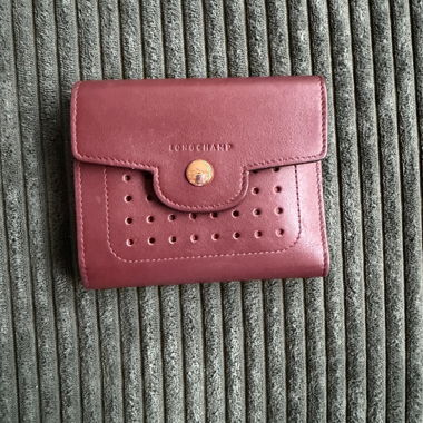 Longchamp bordeaux leather wallet