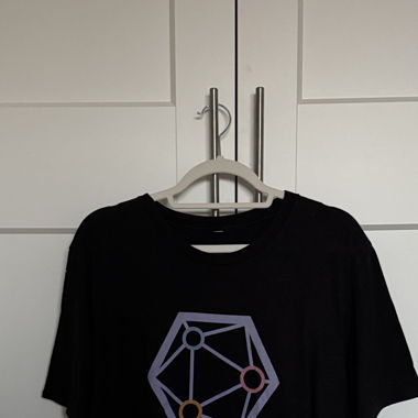 Schwarzes Oversized T-Shirt/ EU L