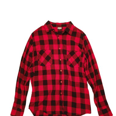 Urban Classics - Hemd - schwarz/rot