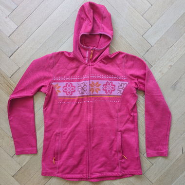Sweat zippé à capuche rose