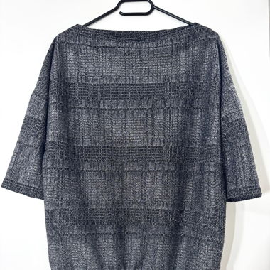 blouse shiny silver black reserved s 36 size