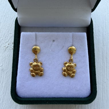 Gold Teddy Earrings