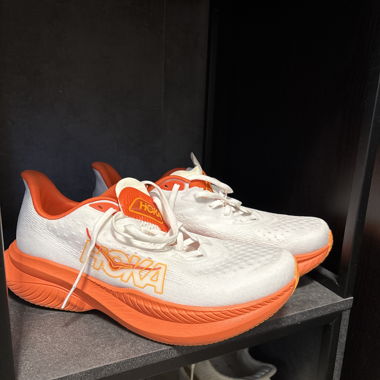 Scarpe da corsa HOKA bianche arancioni SAMPLE
