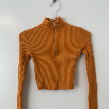 Crop Top Orange / mit Reisverschluss