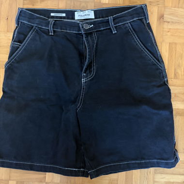 Bershka Stitch Shorts Black