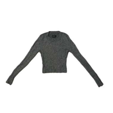 Maglione in maglia effetto mélange grigio